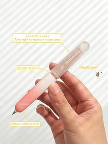 3支/套 可爱蛋壳色中性笔，0.5毫米速干迷你笔，适合学习和办公使用 - 蛋殼款原子筆 - 查看 5
