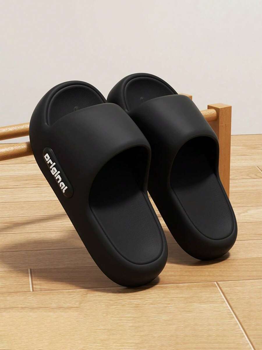 Women's Home Slippers Simple Non-Slip Slippers Simple Casual Style Sandals Indoor Bathroom Home Ladies Sandals Slippers - Black - View 1