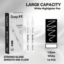 New High-Capacity Highlighter Markers, Classic Gold, Silver, And White Colors, Suitable For Different Styles And Subjects, Durable Tip With Smooth, Uniform Ink Flow, Excellent Color Coverage, Waterproof And Fade-Resistant, Ideal For Illustrations, Anime, Watercolor, Colored Pencil, And Sketches Requiring Enhanced Dimensionality. - Sets - View 16