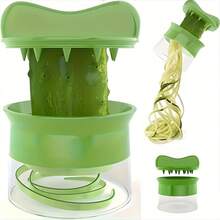 1pc Spiral Creative Multifunctional Grater For The Kitchen, Rotating Peeler For Carrots And Cucumbers, Vegetable Slicer - màu xanh lá - Xem 4
