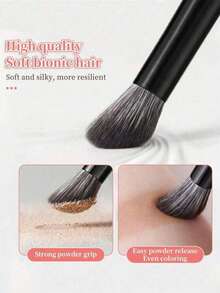 斜角轮廓化妆刷，面部鼻部轮廓眼影晕染遮瑕刷，化妆工具 - 黑色 - 查看 6