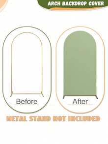 1pc Light Green Wedding Arch Cover 80*180cm/100*200cm/120*220cm, Double-Sided Arch Cover, Suitable For Party, Ceremony, Graduation Celebration, Bridal Shower, Baby Shower, Photo Booth Backdrop, Graduation, Wedding, Party, Engagement And Other Decorations - View 5
