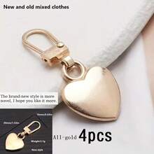 4/5/6Pcs Heart-Shaped Zipper Pulls With Small Hole, Semi-Automatic Detachable Zipper Head, Suitable For Replacing Zippers On Bags, Jackets, Clothes, Shoes And Boots, Pendant Zipper Pulls - Multicolor - View 17