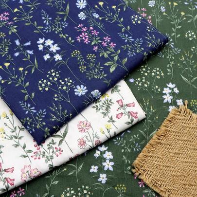 1pc 62.9inx19.68/160cmx50cm Floral Print Fabric Banner - DIY Garden Style With Vibrant Flower & Greenery Design, Perfect For Pillowcases, Bedding, Home Curtains, Tablecloths, And Masks, Home Decor Accent | Vibrant Floral Print