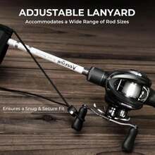 KastKing MeshGuard Rod Socks, Fishing Rod Sleeve, Neoprene Fishing Pole Sleeve, Fishing Rod Covers, Built-In Hanging Loop &Amp; Adjustable Lanyard, Fits Casting, Spinning, &Amp; Fly Rods - ColorA - View 5