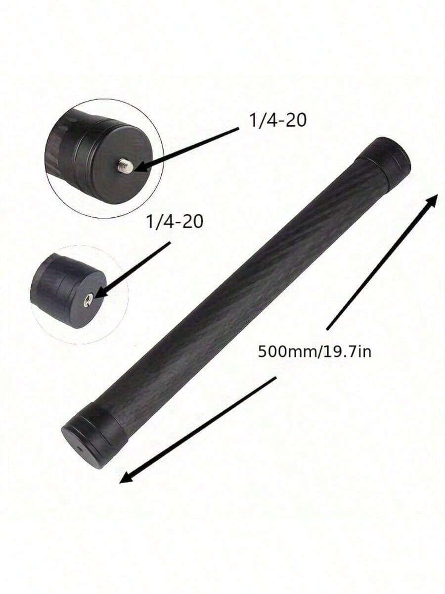 1/4" Adjustable Carbon Fiber Extension Pole, Lightweight And Portable, Compatible With D/JI Ronin RS3/RS4, Ronin S, SC Gimbal, DSLR Cameras, Tripods, Enables Hands-Free Shooting, Multi-Function Articulated Handle, Sturdy Construction - View 1