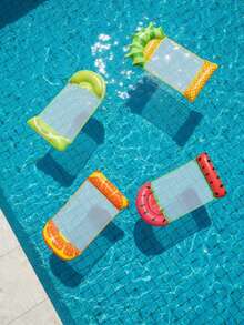 Inflatable Fruit Floating Bed, Foldable Summer Water Entertainment Floating Bed, Swimming Pool Party Floating Chair - 彩色 - 查看 6