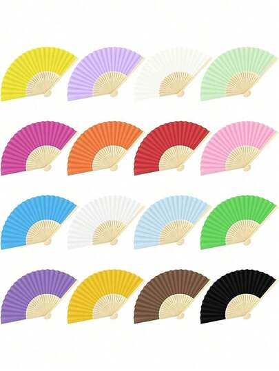 1/10 قطعة من المراوح اليدوية الورقية البسيطة الأساسية للصيف، متوفرة باللون الأبيض والملون، مراوح محمولة باليد، مناسبة للأعراس والحفلات وهدايا العروس في مراسم المعمودية، ديكورات DIY وأدوات تصوير. (مجموعات 10 قطع تشمل ألوان عشوائية، قابلة للتطابق بحرية لتشكيلات لا نهائية.)