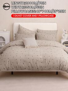 2/3pcs Bedding Set (1pc Duvet Cover + 1/2pcs Pillowcase, Without Filler), Breathable & Comfortable, Soft & Pilling Resistant, Suitable For Double/Full/Queen/King Size Bed, All Season Use, Multiple Sizes Available, Machine Washable, Decorative Bedroom - Multicolor - View 27
