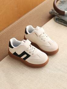 1 đôi giày thể thao cổ thấp cho trẻ em, giày thể thao mới mùa xuân/thu cho bé gái, giày bé trai, giày đế mềm cho trẻ mới biết đi, giày da cho bé trai, giày bệt cho bé gái - trắng - Xem 4