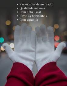 Basic Elegant Knitted Gloves For Cold Winter - Adult (Various Colors) - White - View 7
