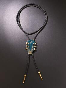1 chiếc cà vạt bolo hình đầu đàn guitar phong cách retro, phụ kiện kiểu miền Tây nước Mỹ độc đáo. - Nhiều màu - Xem 2
