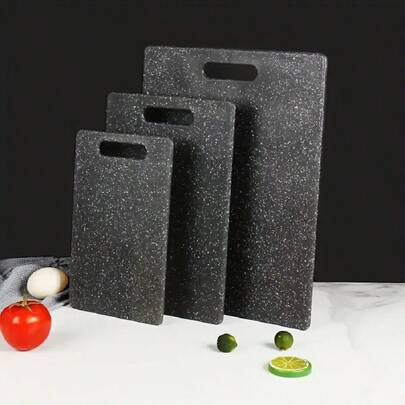 Plastic Cutting Board For Kitchen, With Anti-Slip Feet, Deep Juice Groove, And Ergonomic Handle, Kitchenware, Dorm Supplies