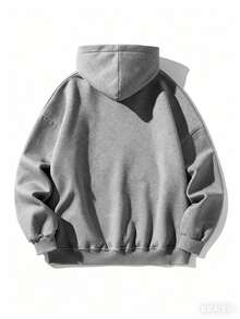 Plus Size Women's Winter Casual Sports Hoodie, Women's Christian Faith Hoodie Jesus Is King In White With Black Lettering - Loose Casual Pullover Sweatshirt, Suitable All-Season Wear And Everyday Religious Attire, Washable Jesus Is King Sweater - Religious Faith Inspired Apparel - 淺灰色 - 查看 3