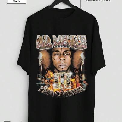 Camiseta L Il Wa Yne Tha Carter_ Camiseta E Moletons Com Estampa De Música Retrô Rap E Hip Hop Dos Ano