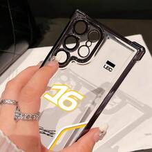 Étui de téléphone de pilote de course à la mode n° 16, convenant aux Galaxy S25 S24 S23 S22 S21 FE Ultra Plus 4G 5G, coque arrière transparente et antichoc souple. - Argent - Voir 7