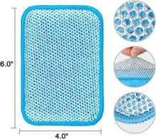 HOMEXCEL 12 Pack Scrub &Amp; Wipe Cloths, Scrub Sponges With Non-Scratch Wire Dishwashing Rag For Kitchen, All-Purpose Cloth For Dishes, Pots, Pans, Non-Stick Cookware, Countertops (Blue) - ColorA - 查看 6