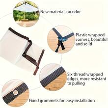 Tela impermeable transparente con anillo de sellado de 8 milésimas de pulgada, ideal para reemplazar la tela impermeable de techos para toldos de patio, con sellado de bordes para evitar fugas de agua y transmisión de luz para una fácil observación. Fabricada con material PE flexible y duradero, es adecuada para toldos de porches y cubiertas impermeables para exteriores, jardines y camping. - Blanco - Ver 3