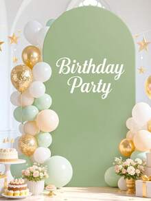 1pc Light Green Wedding Arch Cover 80*180cm/100*200cm/120*220cm, Double-Sided Arch Cover, Suitable For Party, Ceremony, Graduation Celebration, Bridal Shower, Baby Shower, Photo Booth Backdrop, Graduation, Wedding, Party, Engagement And Other Decorations - View 2