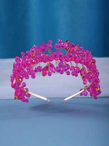 1pc Elegant Women's Crystal Headband Hair Accessory, Bridal Wedding Headpiece, Suitable For Princess Events, Festivals, Birthday Parties, Banquets Hair Band Hair Hoop,Summer,Holiday,Travel - Multicolor - View 13