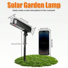 1/2pcs Solar LED Outdoor Wall Light Green Garden Light Solar Spotlight Solar Floodlight Suitable For Trees, Paths, Yards - Multicolor - View 4
