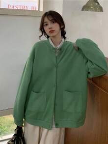 Women Cardigans - Green - View 3