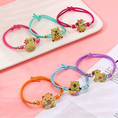 6件/1件可爱海豚亚克力发箍手链二合一套装，闺蜜配饰，新颖有趣，适合派对、音乐节、生日礼物、卡通配饰、手链、海豚装饰、节日礼物、可爱项链时尚派对礼物系列、情侣/友谊手链，适合情人节、母亲节、日常装饰、节日派对配饰、周年纪念生日派对礼物（款式随机）