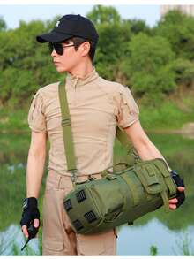 Multifunctional Fishing Backpack Tackle Bag With Rod Holder, Storage For Fishing Gear, MOLLE System Compatible, Suitable For Camping, Hiking, Hunting, Travel, Fishing, Tactical Training - Multicolor - View 6