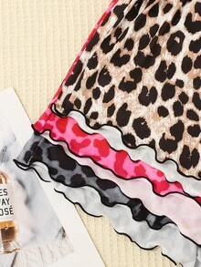 3件套春夏新款甜美少女风草莓印花蝴蝶结睡裤，女士宽松舒适睡衣 - 彩色 - 查看 5