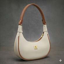 Women's Half Moon Tote Shoulder Bag Small Sophisticated - Gading - View 2