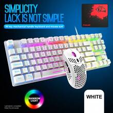 T2 背光键盘鼠标套装，88键机械键盘鼠标组合，适用于电脑和游戏 - 查看 12