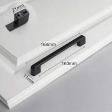 1/3/6 件套黑色铝合金厨房橱柜把手、梳妆台抽屉拉手、衣柜门把手、家具五金把手 - A - 查看 3