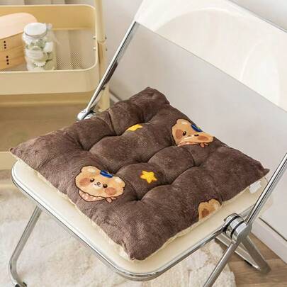 1个防滑坐垫，加厚绒面座椅垫，适用于学生座椅、教室长凳、办公椅、地板垫