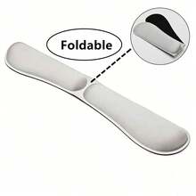 Almohadilla de Reposamuñecas para Teclado con Degradado y Espuma de Memoria - Tela de Seda de Leche Suave, Base de Silicona Antideslizante, Soporte Ergonómico para Escribir en Computadora de Escritorio - Multicolor - Ver 22