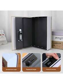 Replica book with combination lock, storage box, piggy bank, perfect for storing fake books and money - A - Übersicht 3