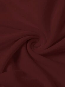 Maternity Bodysuit, Solid Color Round Neck, Minimalist Versatile Slim Fit Summer Red - Red - View 3