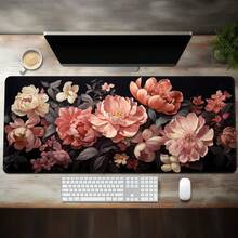 Spring-Inspired Extra Large Mouse Pad, Gaming Desk Mat, Big Keyboard Pad, Washable, Rubber Non-Slip Bottom, Stitched Edges, Gift Mouse Pad, Desk Protector, Study Pad, Multiple Sizes Available, Computer Keyboard Mat, Laptop Pad Office Desk Desk Office Supplies Office Decor - Blooming Flowers - View 11
