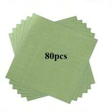20/80张装鸡尾酒餐巾纸，一次性饮料餐巾纸，方形纸质甜点餐巾，适用于婚礼、生日庆典派对用品，展开尺寸10*10英寸 - 查看 15
