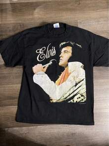 Vintage 2000 Presley Double-Sided Graphic-Shirt - Size L - màu đen - Xem 1