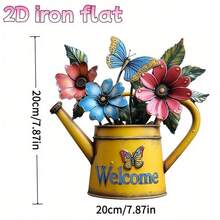 Trang trí tường hình bình tưới cây hoa và bướm 2D bằng acrylic - Tranh in phẳng trên acrylic, thích hợp cho hiên nhà, sân vườn, nhà bếp hoặc văn phòng - Màu sắc sống động, bình tưới cây, trang trí sân vườn, thích hợp cho 11 dịp trang trí lễ hội. - Trang trí tường bằng bình nước hình hoa và bướm. - Xem 4