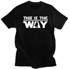Film T Shirt For Women Soft Tees M-Mandalorians This Is The Way Tshirt Short Sleeve Urban T-Shirt Merch Graphic T Shirts Y2K Top - Black - View 1