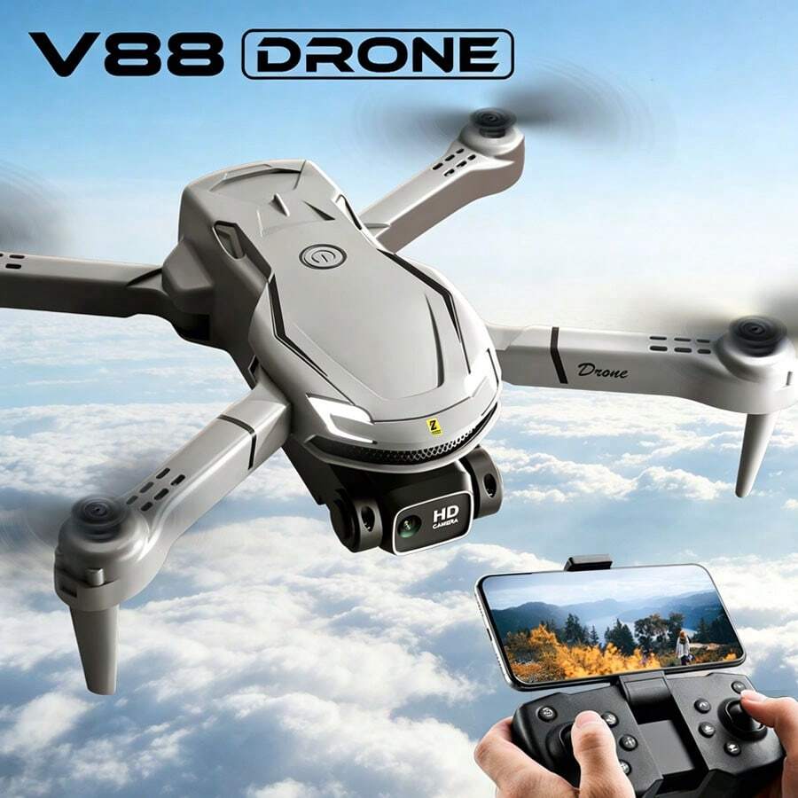 Máy bay không người lái, Tránh chướng ngại vật thông minh, Máy bay điều khiển từ xa, Camera kép độ nét cao, Chụp ảnh trên không, Máy bay bốn cánh, Máy bay không người lái, Có thể gập lại, Dành cho người mới bắt đầu, Máy bay không người lái, Màu phụ kiện ngẫu nhiên