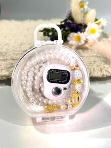 Hộp đựng tràng hạt kéo trong suốt mới, tràng hạt cầu nguyện Hồi giáo kèm vòng đếm ngón tay, tràng hạt điện tử thích hợp cho các lễ hội và quà tặng. - Nhiều màu - Xem 3