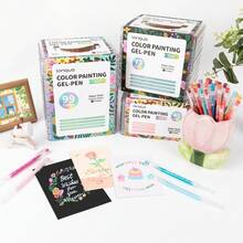languo Gel Pens For Coloring, 168 Pack Colored Pens For Black Paper & White Paper, 0.6MM Fine Point Pens For Coloring, Writing, Drawing, Journaling, Note Taking, Office, Home - 99 - View 7