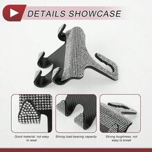 1个闪亮汽车座椅靠背挂钩，手机支架，可用于放置钱包和手提包，汽车头枕挂钩，经久耐用 - A - 查看 6