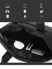 Men's Laptop Bag, Large Capacity Briefcase, Commuter Notebook Bag, - A - View 5