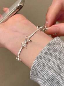 Bridal Fashion Bracelets & Arm Chains - Silver - View 1