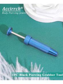 1 pieza Juego de herramientas de perforación de acero inoxidable mejorado antideslizante 14G/16G/18G/20G - Pinzas cónicas sin rosca y abrazadera de bola, insertador de aretes de fondo plano, adecuado para oreja, nariz, ombligo, labio, ceja y otras partes del Body, kit profesional de reemplazo de joyas DIY - Multicolor - Ver 9