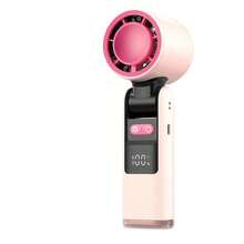 1个可折叠可充电迷你手持风扇,带数字显示屏,100°高速USB充电便携式冷却风扇 - 彩色 - 查看 13