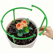 60 chiếc (10 tầng), Giá đỡ chậu hoa xếp chồng, Vòng đỡ cây, Cọc đỡ cây hoa trong vườn - màu xanh lá - Xem 6